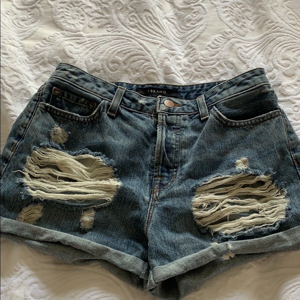 J brand distressed jean short